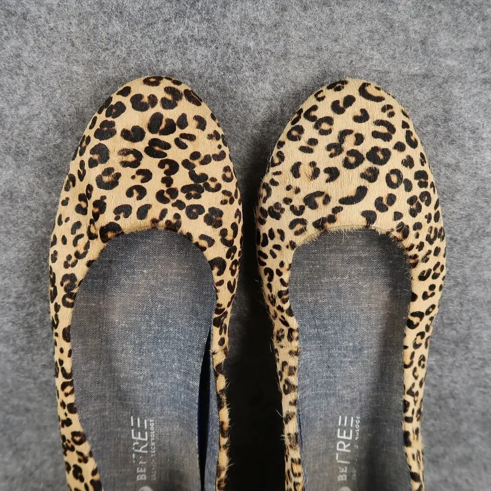 Dr Scholls Shoes Womens 9 Ballet Flats Animal Print Fur Slip On Round Toe Casual